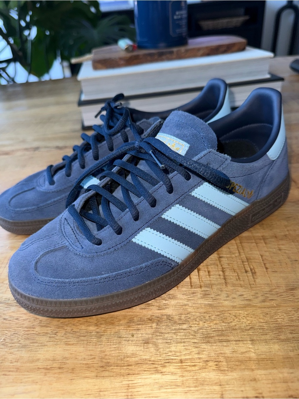 adidas Handball Spezial Shoes — Navy with Light Blue Womens 9.5 - Picture 9 of 13
